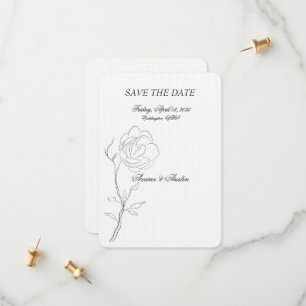 Simple Black and White Jasmine Stem Spara Datumet