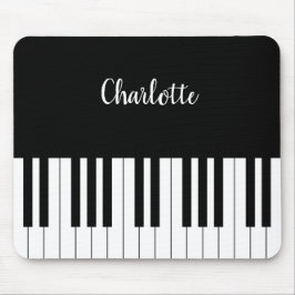 Simple Black and White Piano Tangentbord Musmatta