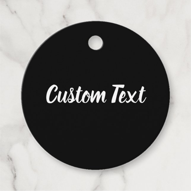 Simple Black and White Script Cursive Text Gåvor Etiketter (Framsida)