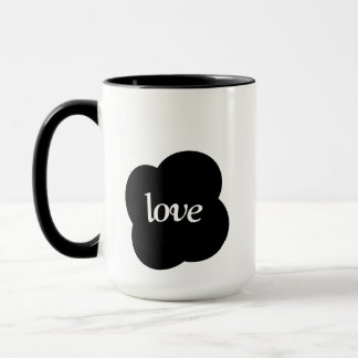 Simple black and white scripture Two-Tone mug Mugg