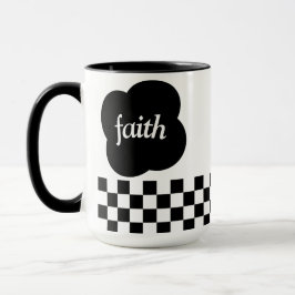 Simple black and white scripture Two-Tone mug Mugg