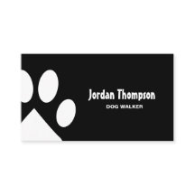 Simple Black and white tass illustration dog walke