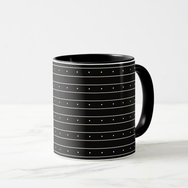 Simple Black Background With Grey Stripes And Tiny Mugg (Framsida höger)