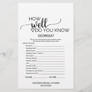 Simple Black Calligraphy What's in your Purse Game