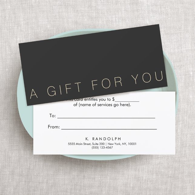 Simple Black Gift Certificate (Skapare uppladdad)