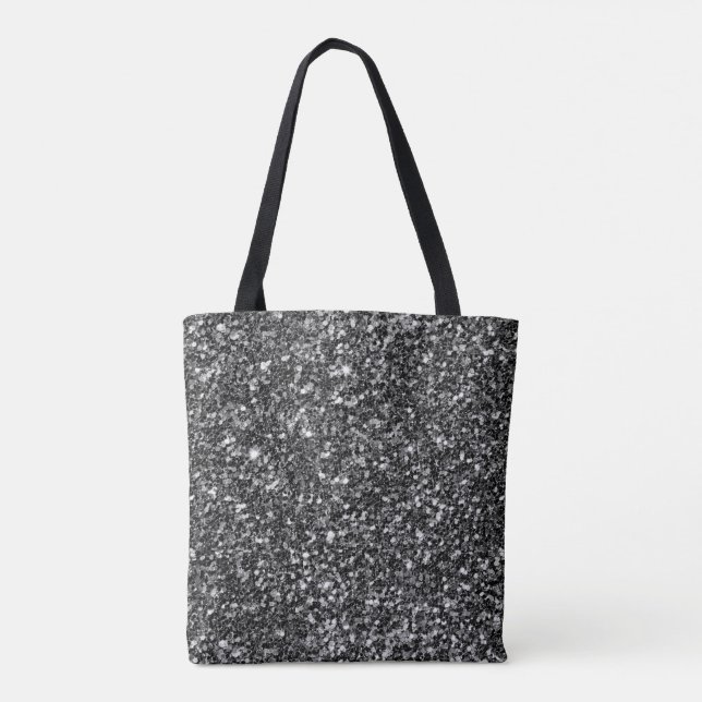 Simple Black Glitter Tygkasse (Baksida)