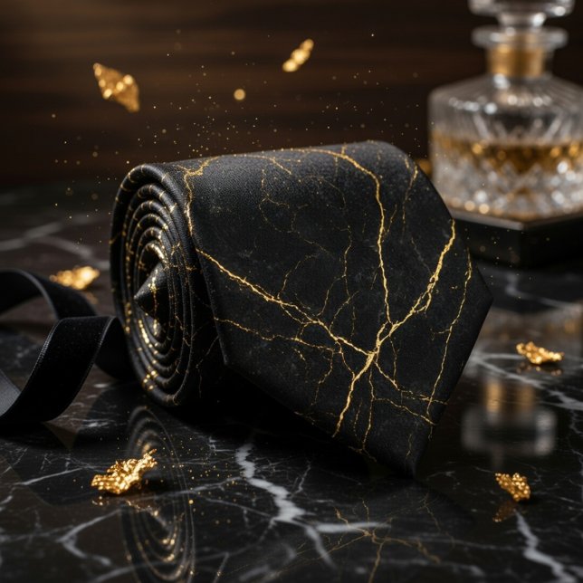 Simple Black Marble Texture with Subtle Gold Veins Slips (Skapare uppladdad)