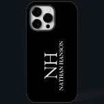 Simple Black Monogram Modern<br><div class="desc">Modern telefonväska med en enkel och minimal svart design med ditt monogram i ett fet teckensnitt tillsammans med ditt namn.</div>