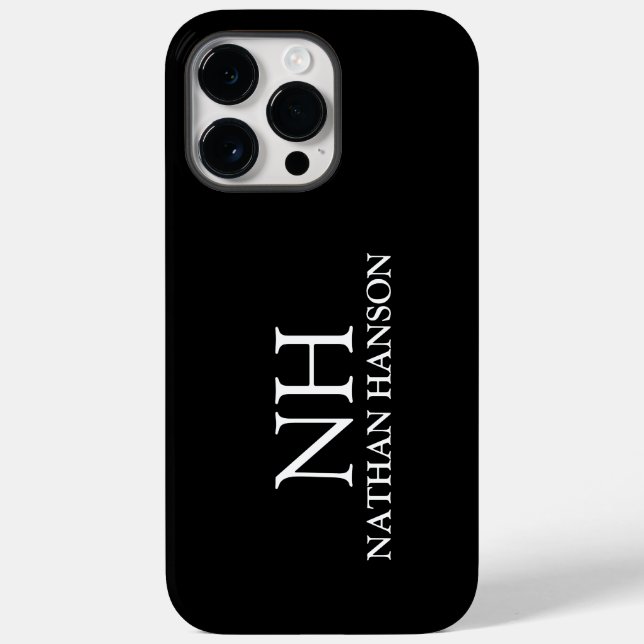 Simple Black Monogram Modern (Baksida)