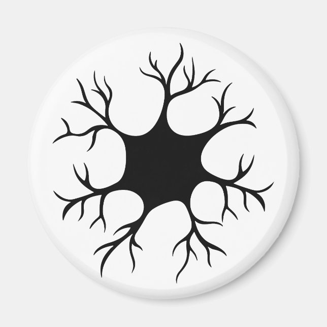 Simple Black Neuron Design Magnet (Framsidan)