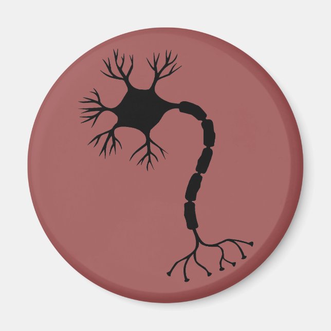 Simple Black Neuron Design Magnet (Framsidan)