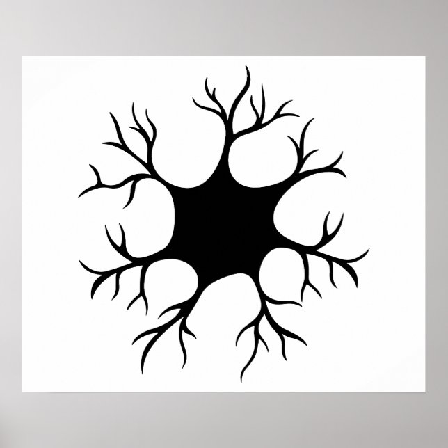 Simple Black Neuron Design Poster (Framsidan)