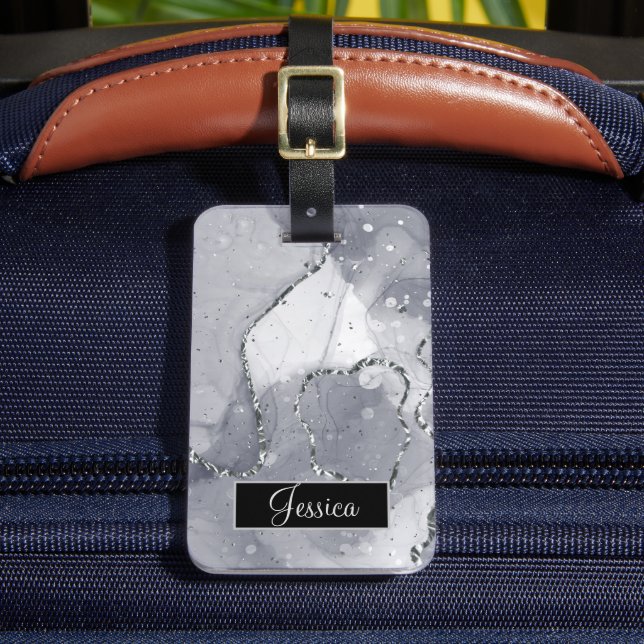 Simple Black och Silver Bagagebricka (Framsida Insitu 2)