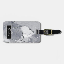 Simple Black och Silver Bagagebricka