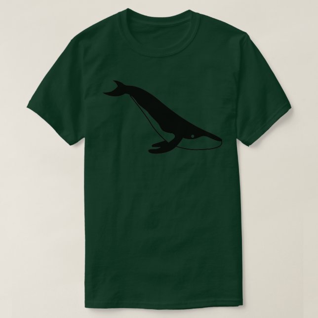 Simple Black on White Whale 21 T Shirt (Design framsida)