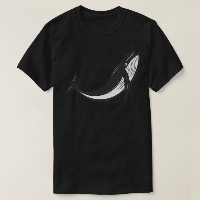Simple Black on White Whale 23 T Shirt (Design framsida)