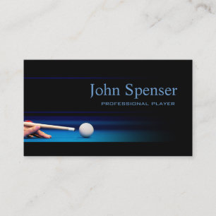 Simple Black Pro Bassäng Player/Coach Card Visitkort