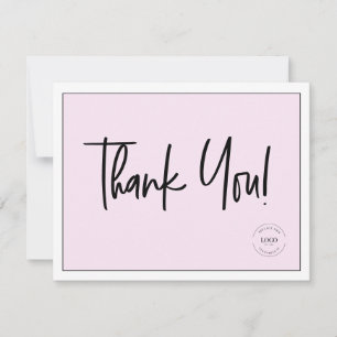 Simple Black Rosa Company Logotyp Social Tack Kort