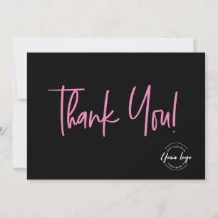 Simple Black Rosa Company Logotyp Social Tack Kort
