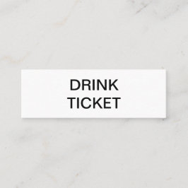 Simple Black White Newlyged Bröllop Drink Biljett