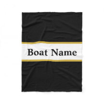 Simple Black White och Guld med Boat Namn