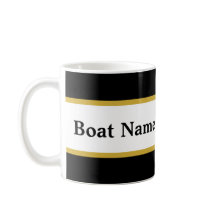 Simple Black White och Guld med Boat Namn