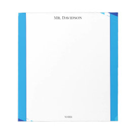 Simple Blue Frame Notepad Anteckningsblock