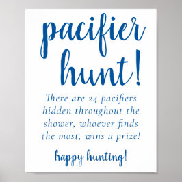 Simple Blue Nappar Hunt | Cerulean Shower-spel Poster