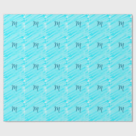 simple blue whi watercolor lines add your monogram presentpapper