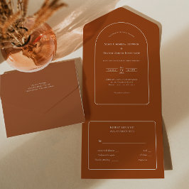 Simple Boho Arch Terracotta Bröllop OSA
