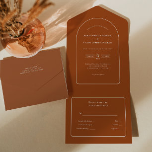 Simple Boho Arch Terracotta Bröllop OSA