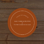 Simple Boho Arch Terracotta Bröllop Tack Runt Klistermärke<br><div class="desc">Den här enkla Boho Arch Terracotta Bröllop Classic Round Sticker-designen har en sofistikerad, muterad palett av elfenben i neutralt parad med en fantastisk blandning och matchningsalternativ för rost terracotta, sage grönt och plum. Den underskattade elegansen av enkel typografi och mjuka bågar skapar en lugnande och polerad estetik med klassisk minimalistisk...</div>