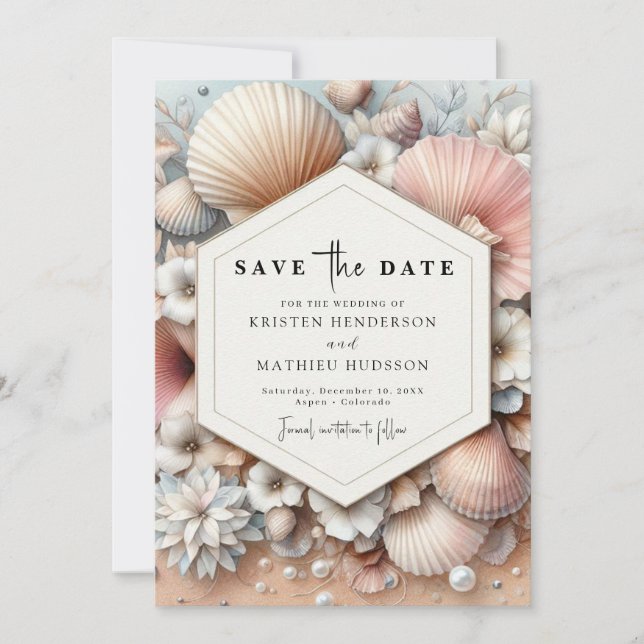 Simple Boho Beach Wedding Spara Datumet (Framsida)
