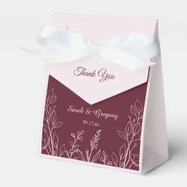 Simple Boho Blommigt Ruby Vin Presentaskar