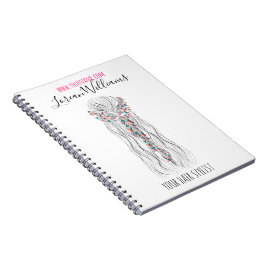 Simple Boho Bröllop Hair Stylist Romantic Flower Anteckningsbok