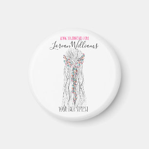 Simple Boho Bröllop Hair Stylist Romantic Flower Magnet