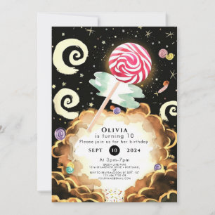 Simple Boho Candyland Birthday Inbjudningar