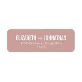 Simple Boho Dusty Ro Typography Bröllop Adress Returadress Etikett