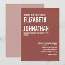 Simple Boho Dusty Ro Typography Bröllop