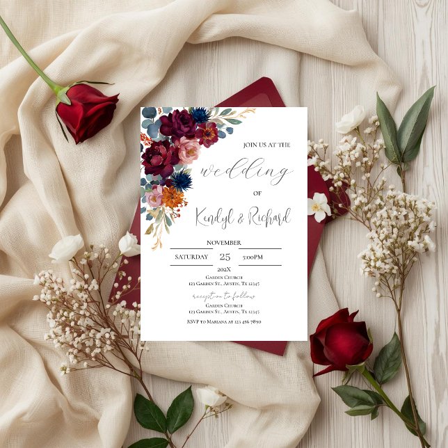 Simple Boho Elegant Wedding Invitation Inbjudningar (Skapare uppladdad)