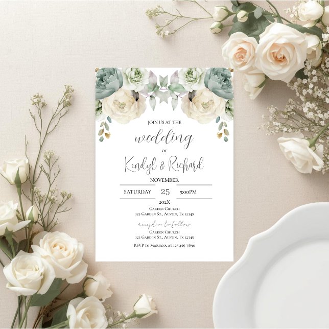 Simple Boho Elegant Wedding Invitation Inbjudningar (Skapare uppladdad)