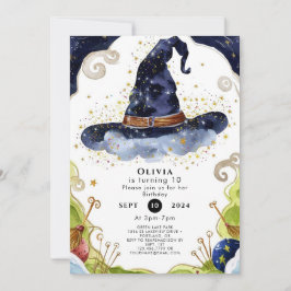Simple Boho Magic Wizard Birthday Inbjudningar