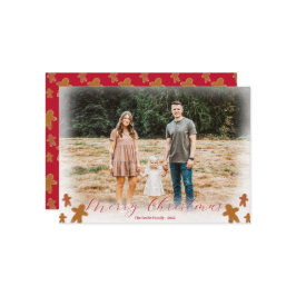 Simple Boho Pepparkaksgubbe-Helgdag-julkort Julkort