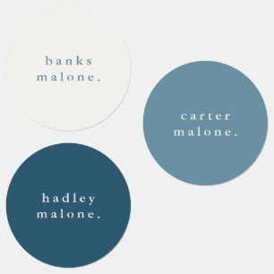 Simple Boho Rainbow Watersecure Namn Klistermärke