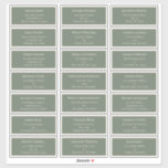 Simple Boho Sage Grönt Bröllop Guest Adress Klistermärken<br><div class="desc">Den här enkla Boho Sage Grönt Bröllop Guest Adress-stickaren har en sofistikerad, muterad palett av elfenben i neutralt parad med en fantastisk blandning och matchningsalternativ för rost terracotta, sage grönt och plum. Den underskattade elegansen av enkel typografi och mjuka bågar skapar en lugnande och polerad estetik med klassisk minimalistisk stil....</div>