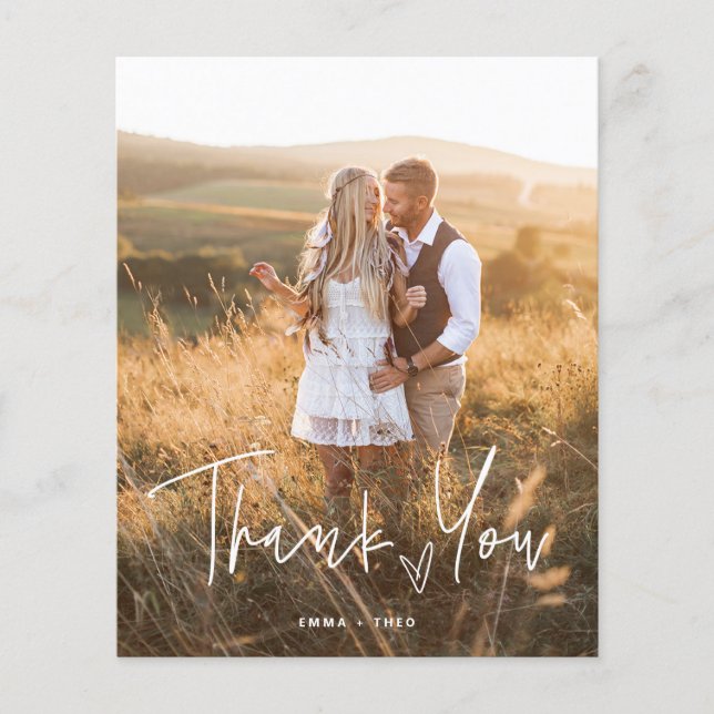 Simple Boho | Tack för BUDGET Heart-skript (Framsida)