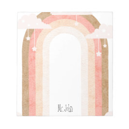 Simple Boho Teacher Notepad Anteckningsblock