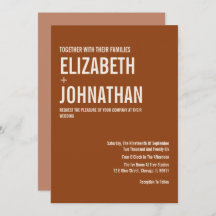 Simple Boho Terracotta Typography Bröllop