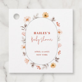 Simple Boho Wildblomme Ram Baby Shower Gåvor Etiketter