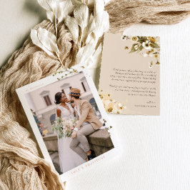 Simple Boho Wildblommor | Foto Bröllop Tack Kort